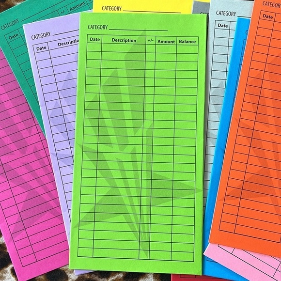 Brand New Cash Envelopes Budget Helper System Zippered Pouch Receipts Organizer - Picture 4 of 13